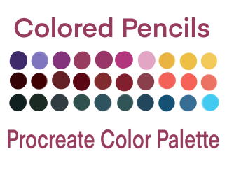 Colored Pencils Procreate Color Palette