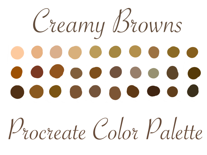 Creamy Browns Procreate Color Palette