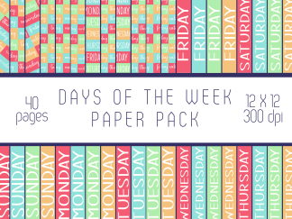 Days of the Week Digital Paper Pack