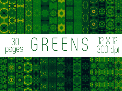 Greens Digital Paper Pack