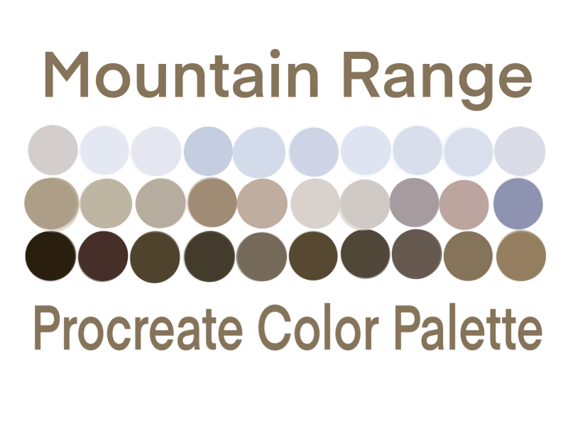 Mountain Range Procreate Color Palette