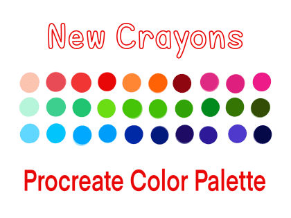 New Crayons Procreate Color Palette