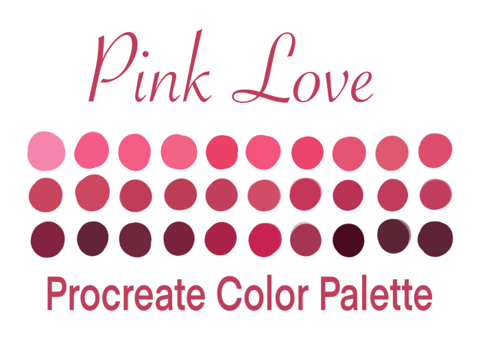 Pink Love Procreate Color Palette