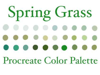 Spring Grass Procreate Color Palette
