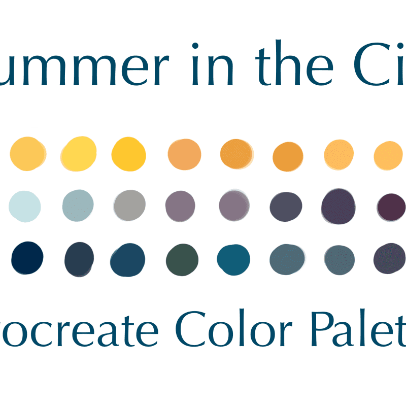 Summer in the City Procreate Color Palette