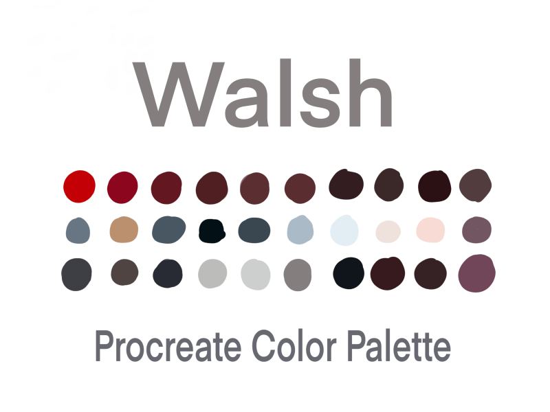 Walsh Procreate Color Palette