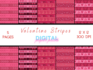 valentine’s day digital paper